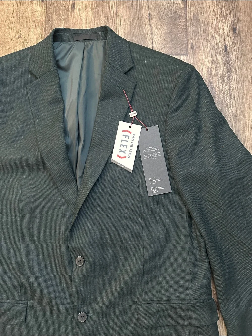 Flex Van Heusen Slim Fit Classic Blazer Men’s Size 44 Long Green